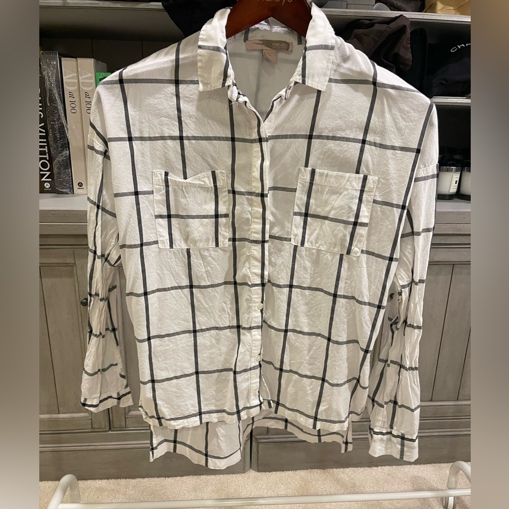 Forever 21 Checkered Button Down Shirt